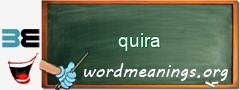 WordMeaning blackboard for quira